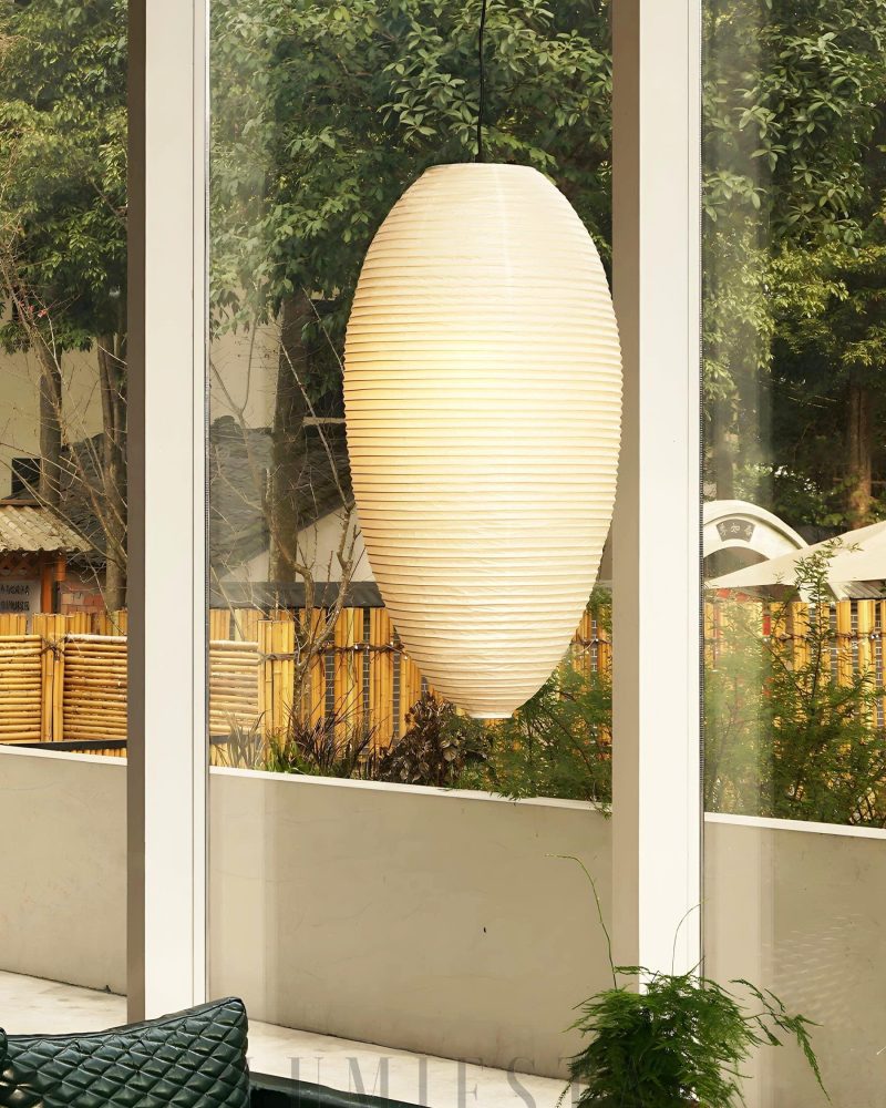 Lampa wisząca Akari 23A 24A w stylu japońskim biała
