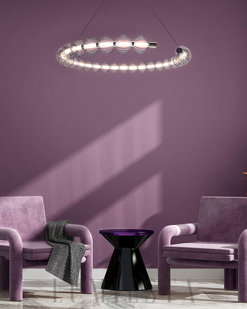 Lampa wisząca Amulet Chandelier A srebrna w różnych rozmiarach