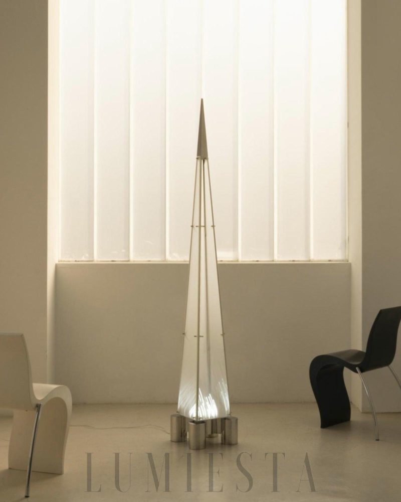 Lampa Stojąca Fragment Stylowa z Przezroczystym Szkłem 32cm