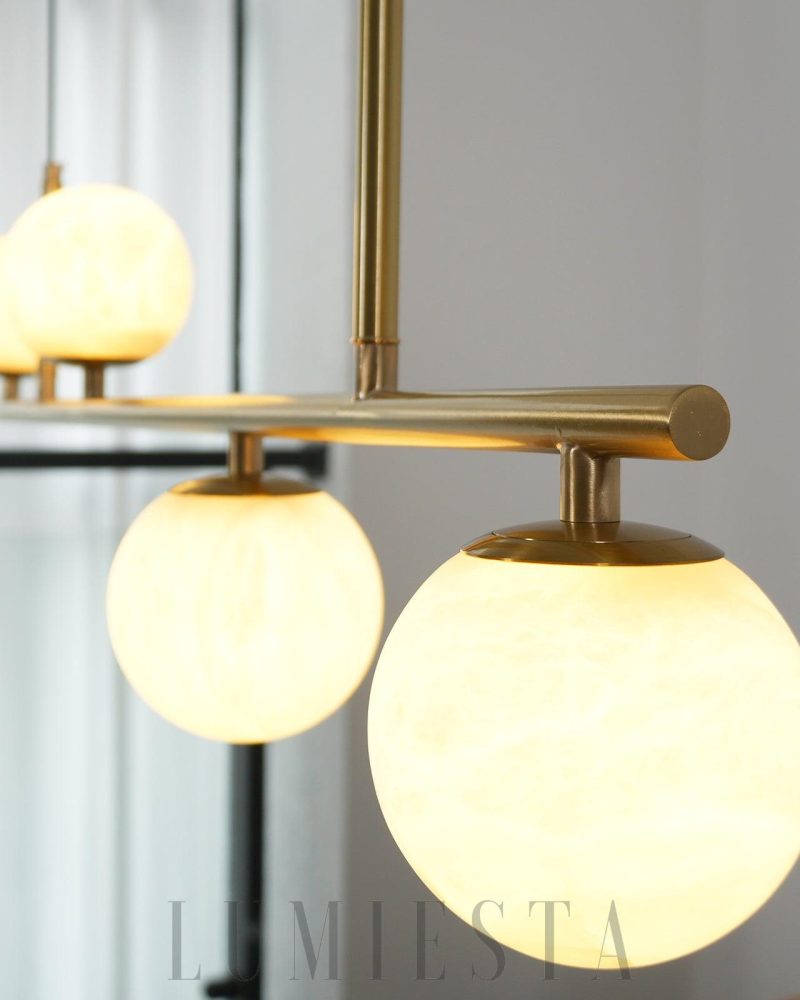 Helixa - lampa wisząca w stylu nowoczesnym z alabastrem