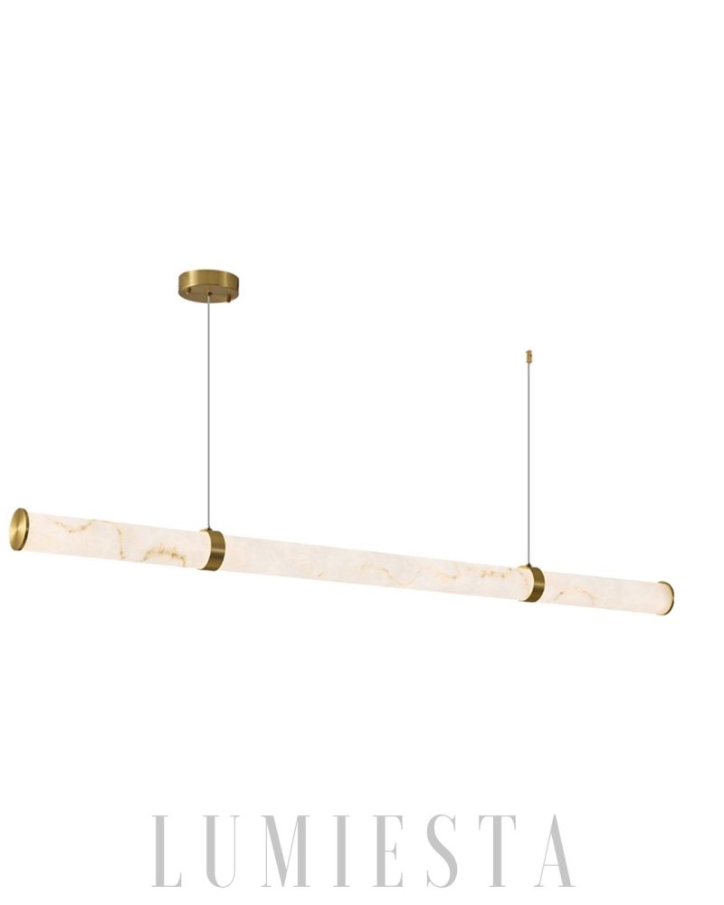 Lampa wisząca Alabaster Linear w nowoczesnym stylu 100cm 120cm 150cm