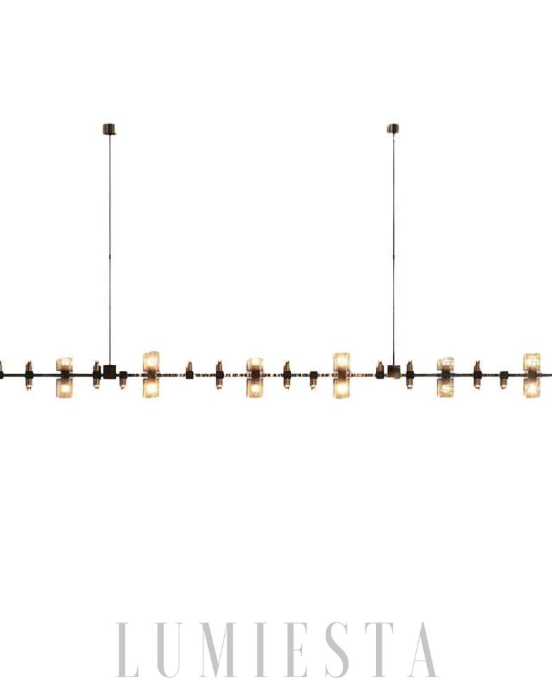 Lampa wisząca Semper Mia w stylu nowoczesnym z mosiądzu 120cm