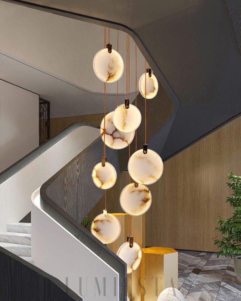 Harvest - lampa wisząca z alabastru w stylu nowoczesnym