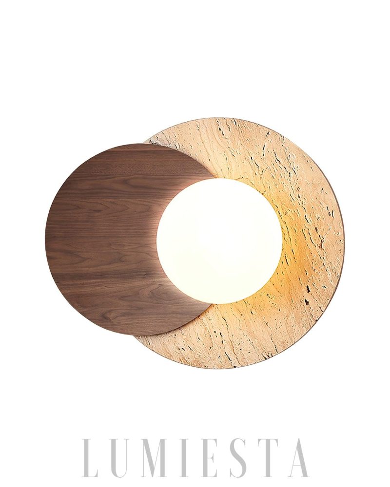 Lampa ścienna Lunar Eclipse z travertynu w stylu nowoczesnym
