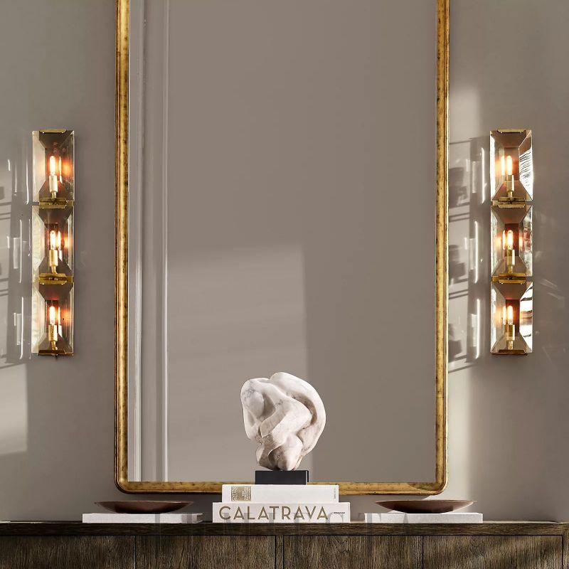 Lampa ścienna Crystal Triple w stylu glamour z kryształami