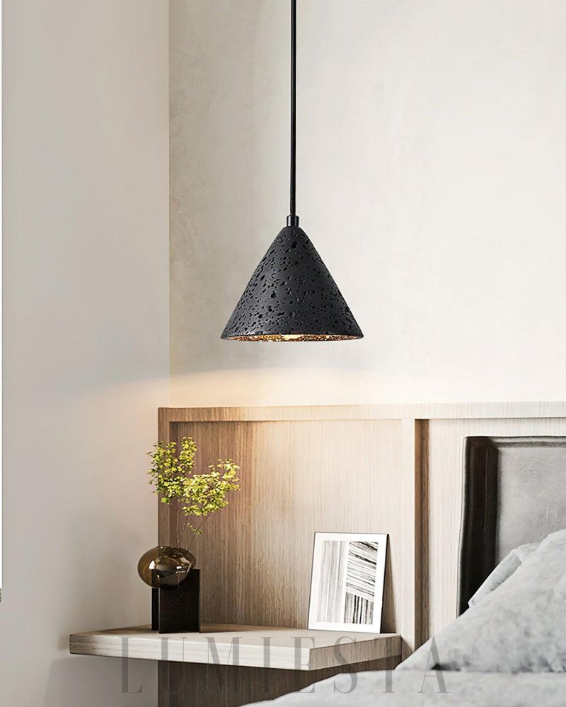 Lampa wisząca Halo z travertynu w stylu nowoczesnym