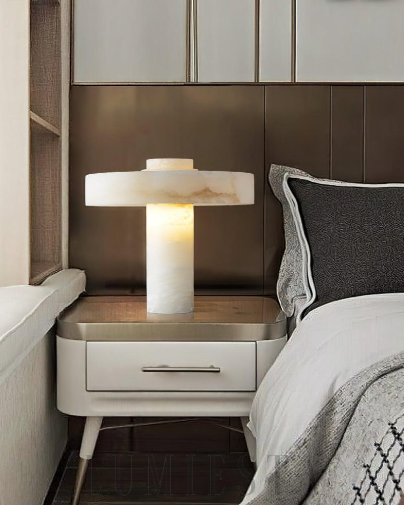 Lampa stołowa Alabaster Tramonto w nowoczesnym stylu 38cm