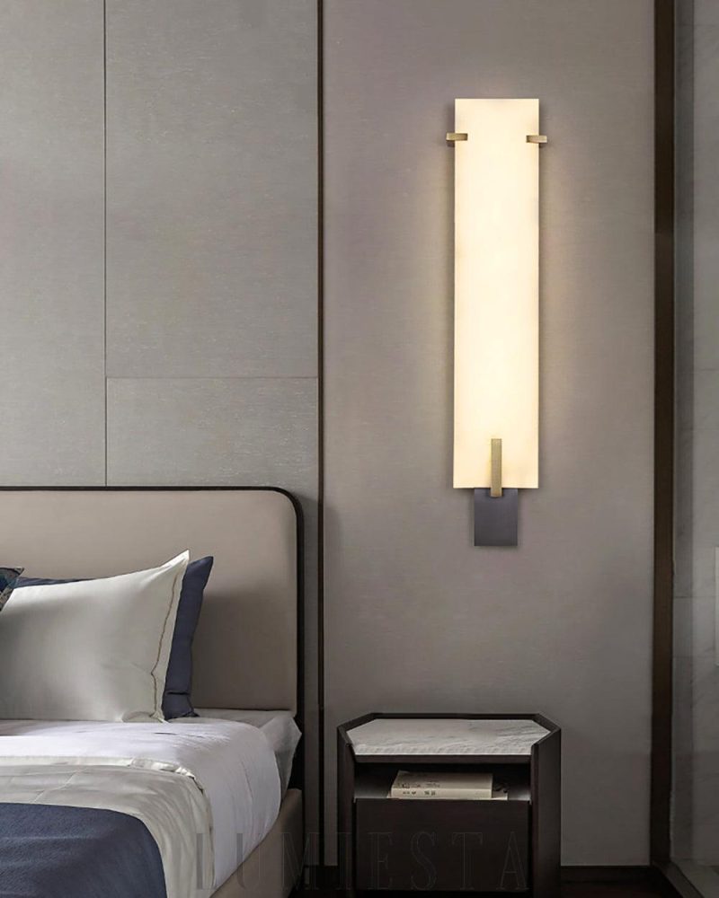 Lampa ścienna Alabaster Tiles w stylu nowoczesnym 54 66 86 cm