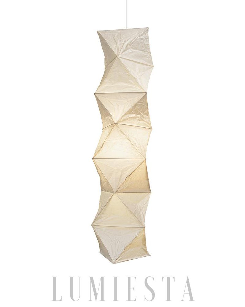 Lampa wisząca Akari L8 w białym kolorze o eleganckim kształcie