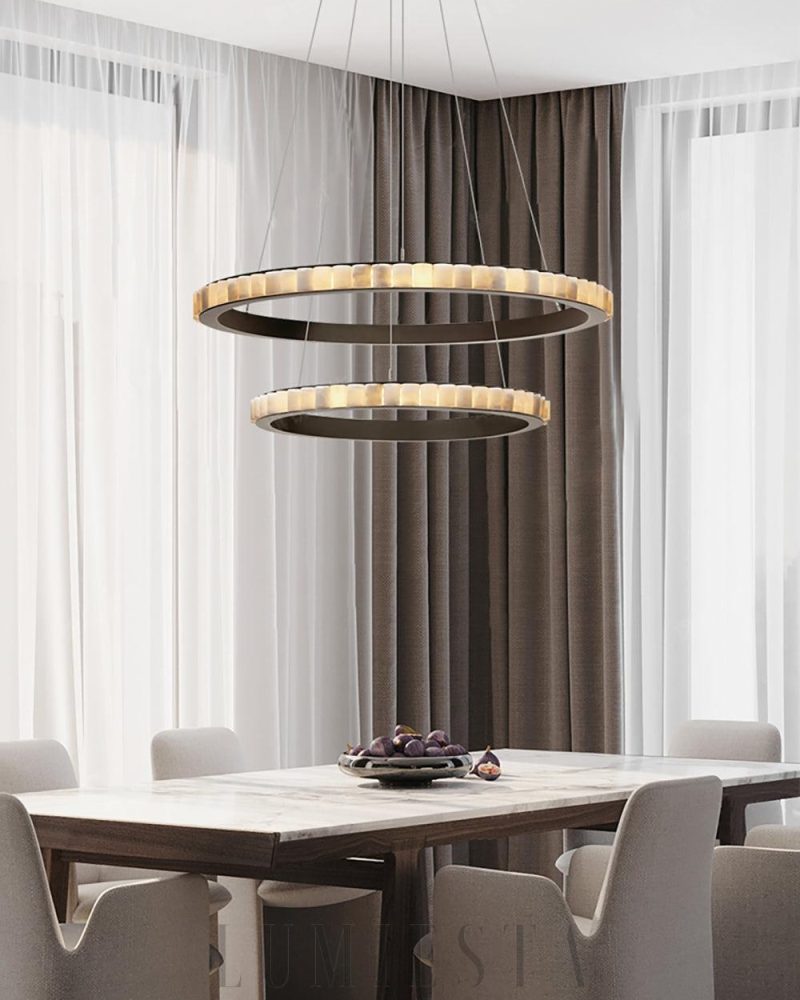 Alba Dorata - lampa wisząca w stylu nowoczesnym z alabastru