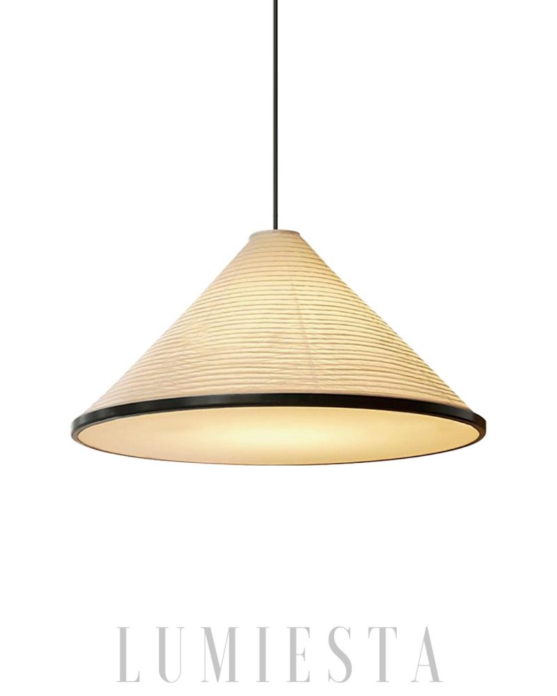 Lampa wisząca z papieru washi w kształcie kapelusza 50cm