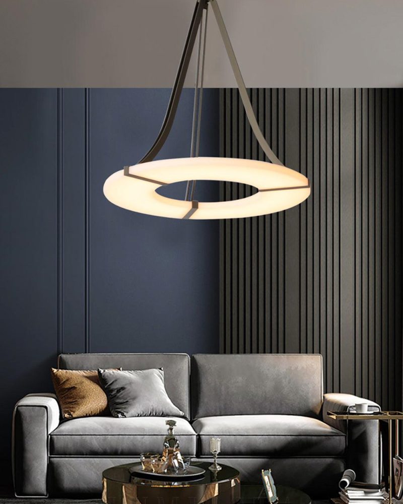 Lampa wisząca Alabaster Luxembourg Halo w stylu nowoczesnym