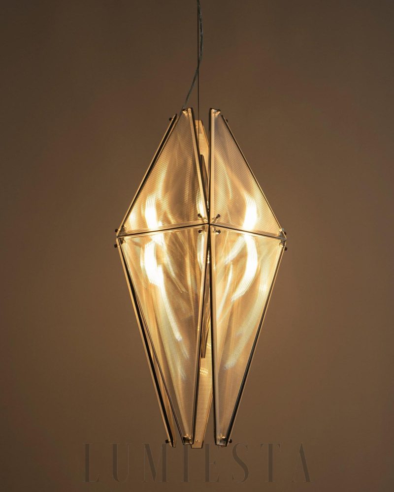 Lampa wisząca Fragment 08 w stylu nowoczesnym z chromem 35 5cm