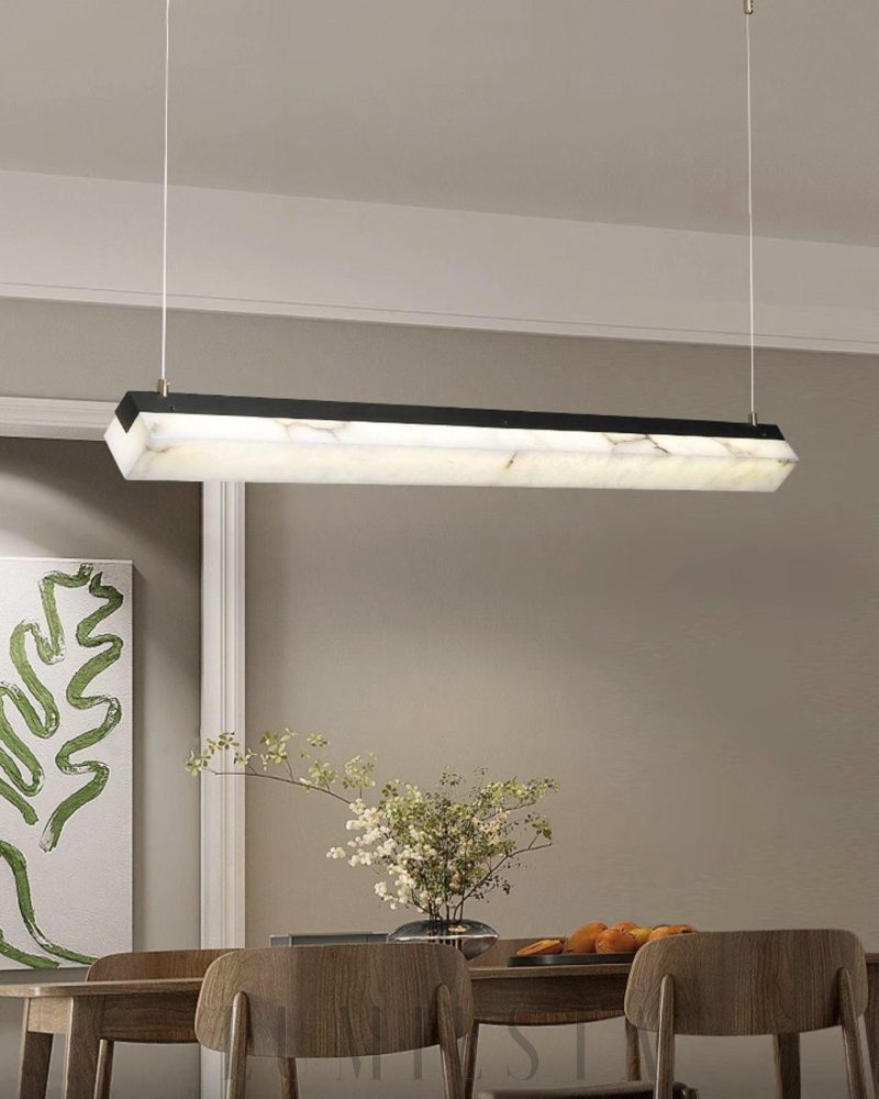 Lampa wisząca Alabaster w stylu nowoczesnym 100cm i 120cm