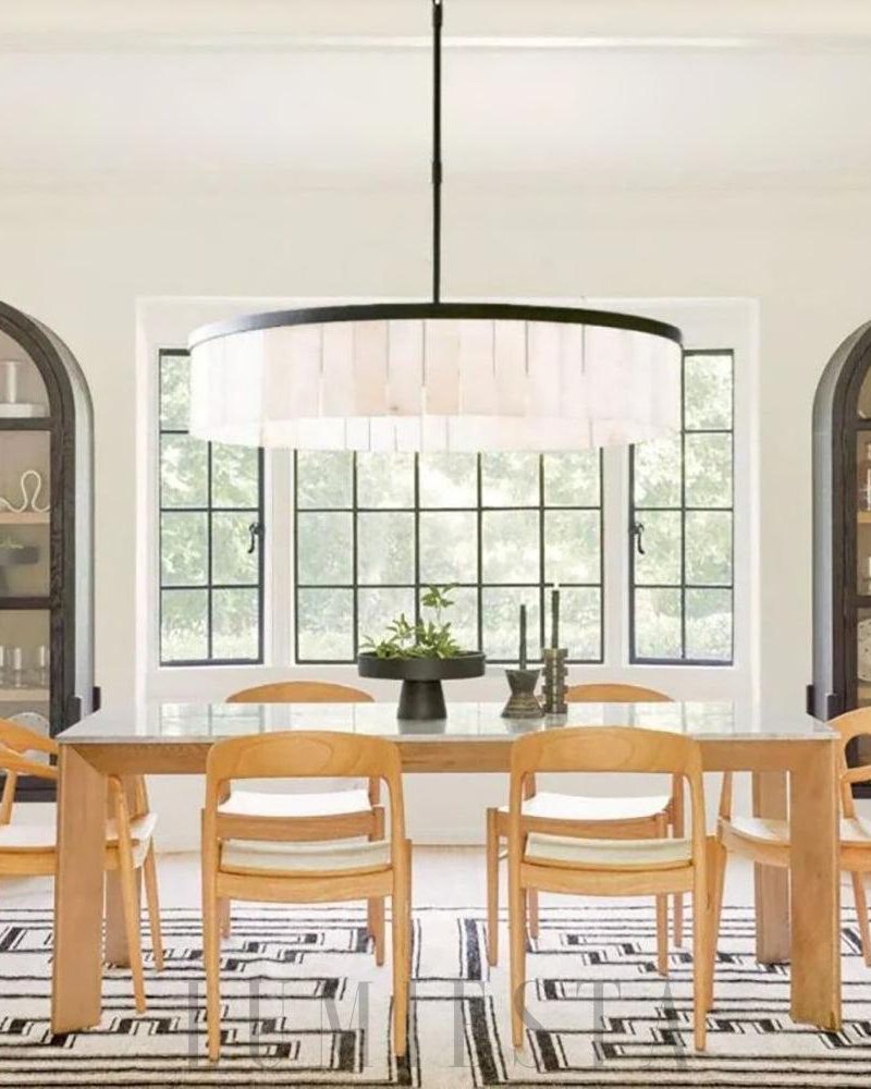 Alabastr - lampa wisząca okrągła w stylu minimalistycznym