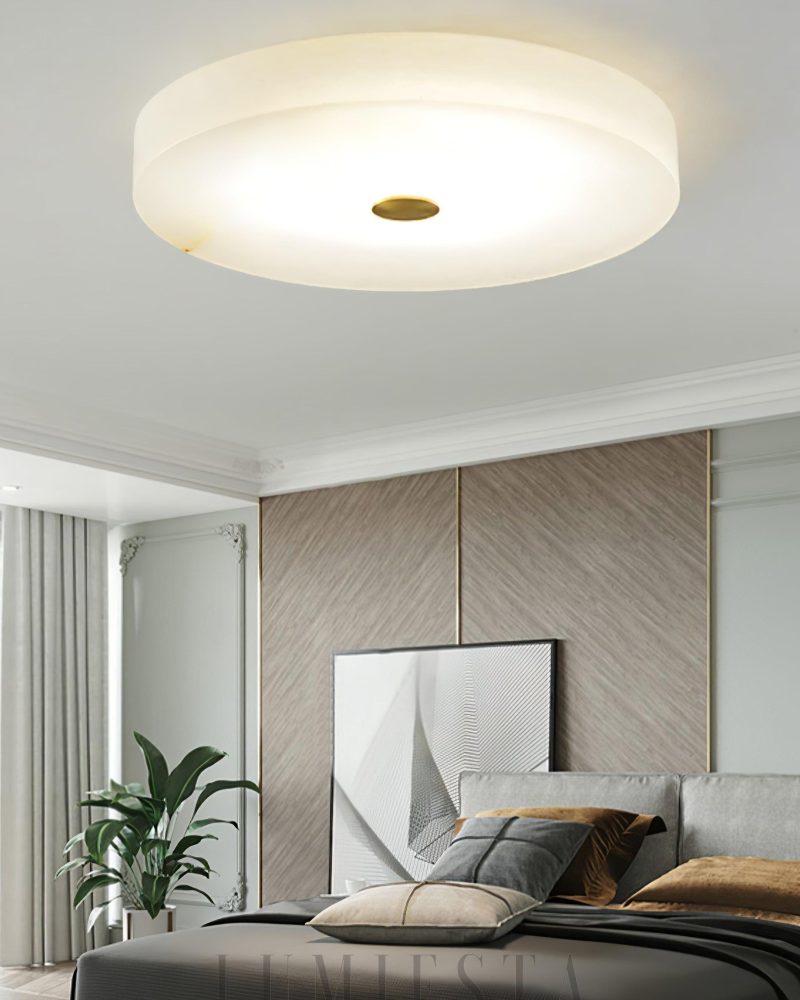 Lampa sufitowa Round Sophie z alabastru w stylu nowoczesnym