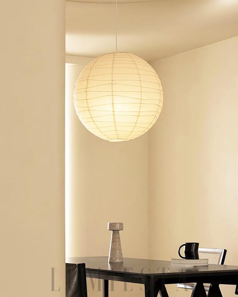 Lampa wisząca Akari 45D o średnicy 45cm w białym kolorze