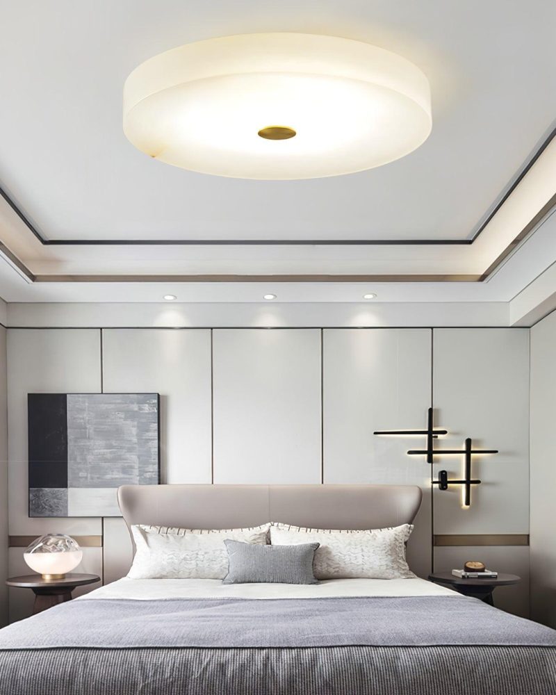 Lampa sufitowa Round Sophie z alabastru w stylu nowoczesnym
