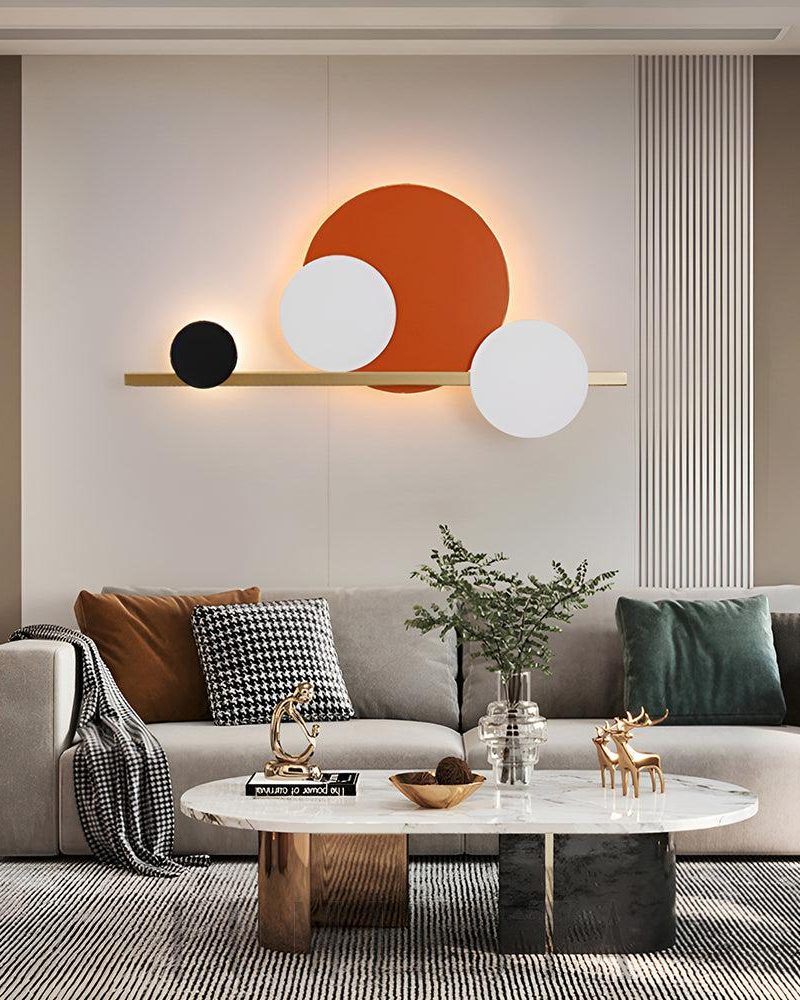 Lampa ścienna LED 4 okręgi w nowoczesnym stylu