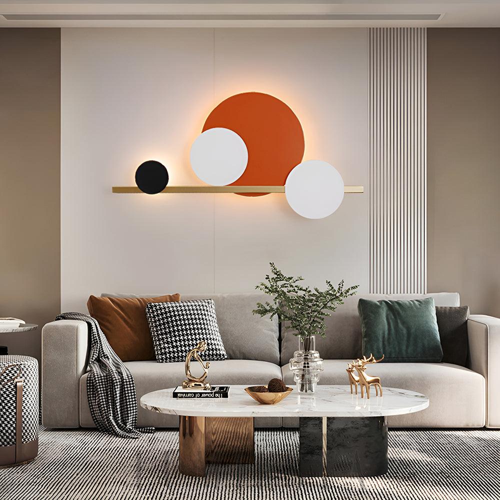 Lampa ścienna LED 4 okręgi w nowoczesnym stylu