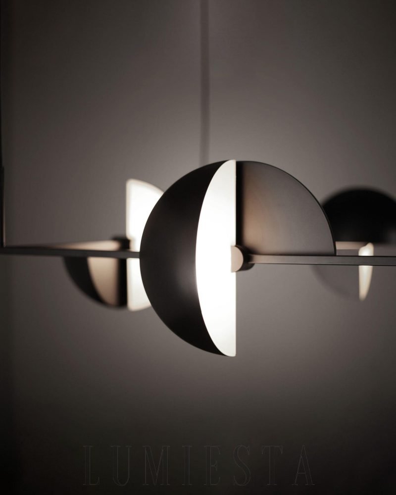 Elegancka lampa wisząca Trapeze Quartette w czarnym kolorze