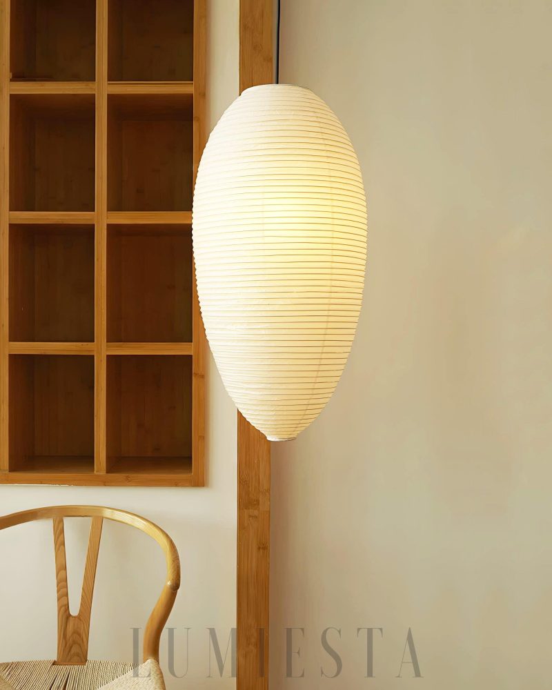 Lampa wisząca Akari 23A 24A w stylu japońskim biała
