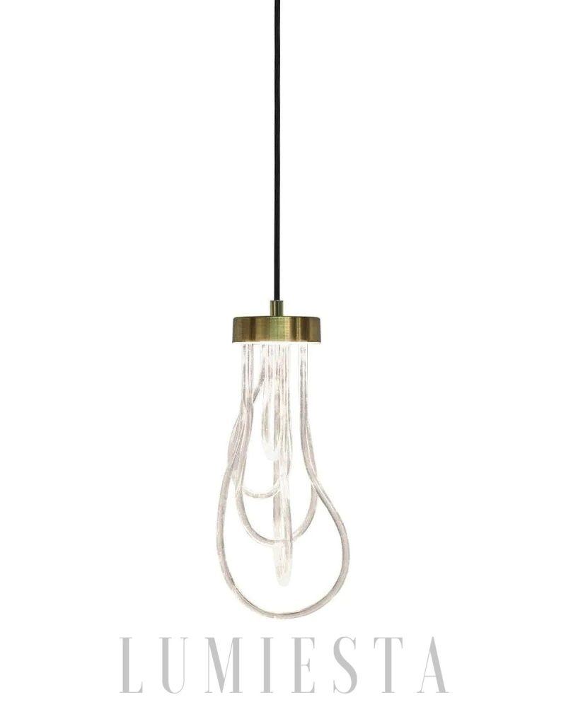 Lampa wisząca ośmiornica złota elegancka nowoczesna 15cm 40cm