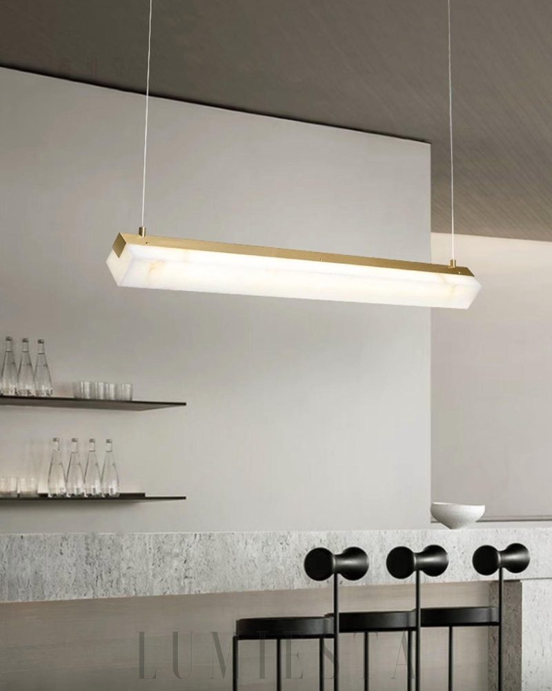 Lampa wisząca Alabaster w stylu nowoczesnym 100cm i 120cm