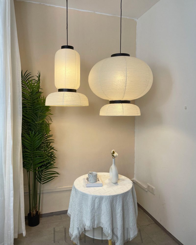 Lampa wisząca z papieru ryżowego w stylu nowoczesnym