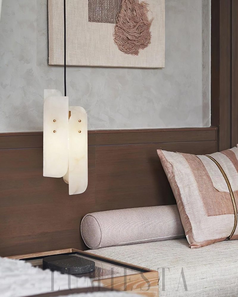 Lampa wisząca Megalith Alabaster mini biały 15cm 40cm