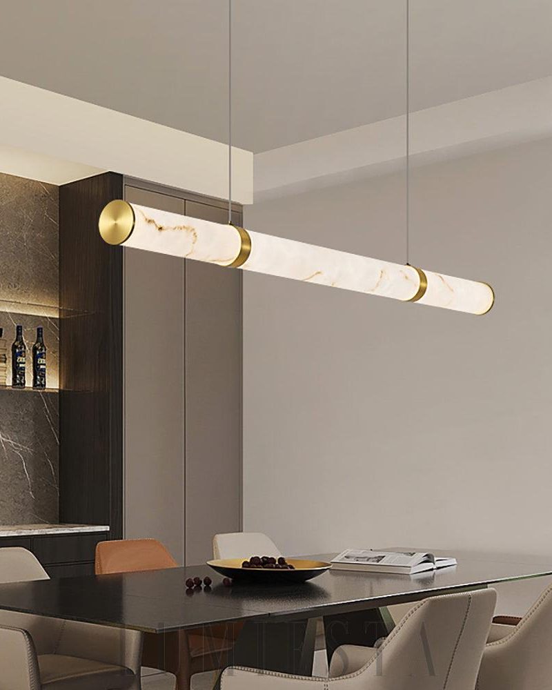 Lampa wisząca Alabaster Linear w nowoczesnym stylu 100cm 120cm 150cm