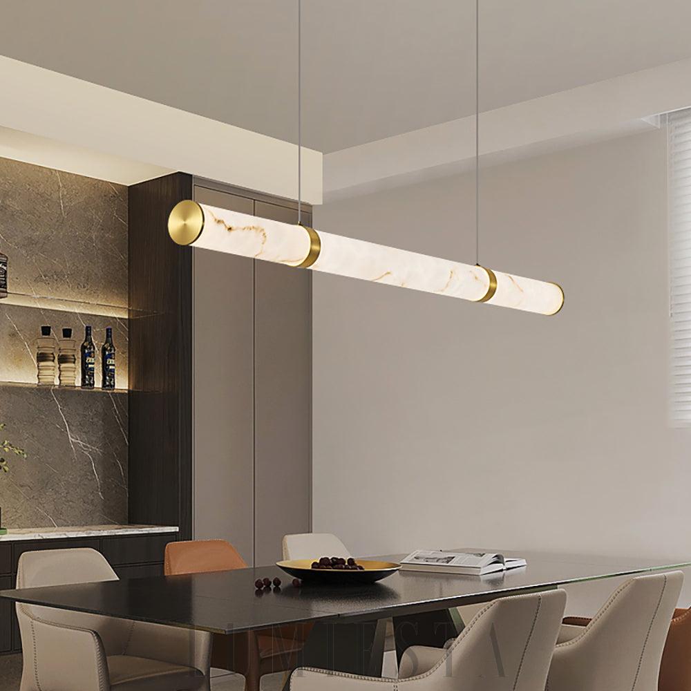 Lampa wisząca Alabaster Linear w nowoczesnym stylu 100cm 120cm 150cm