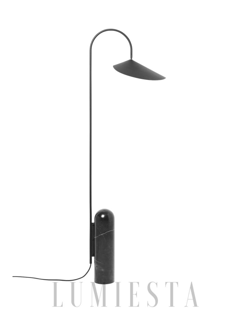 Lampa podłogowa Arum Duckbill w nowoczesnym stylu czarnym i beżowym
