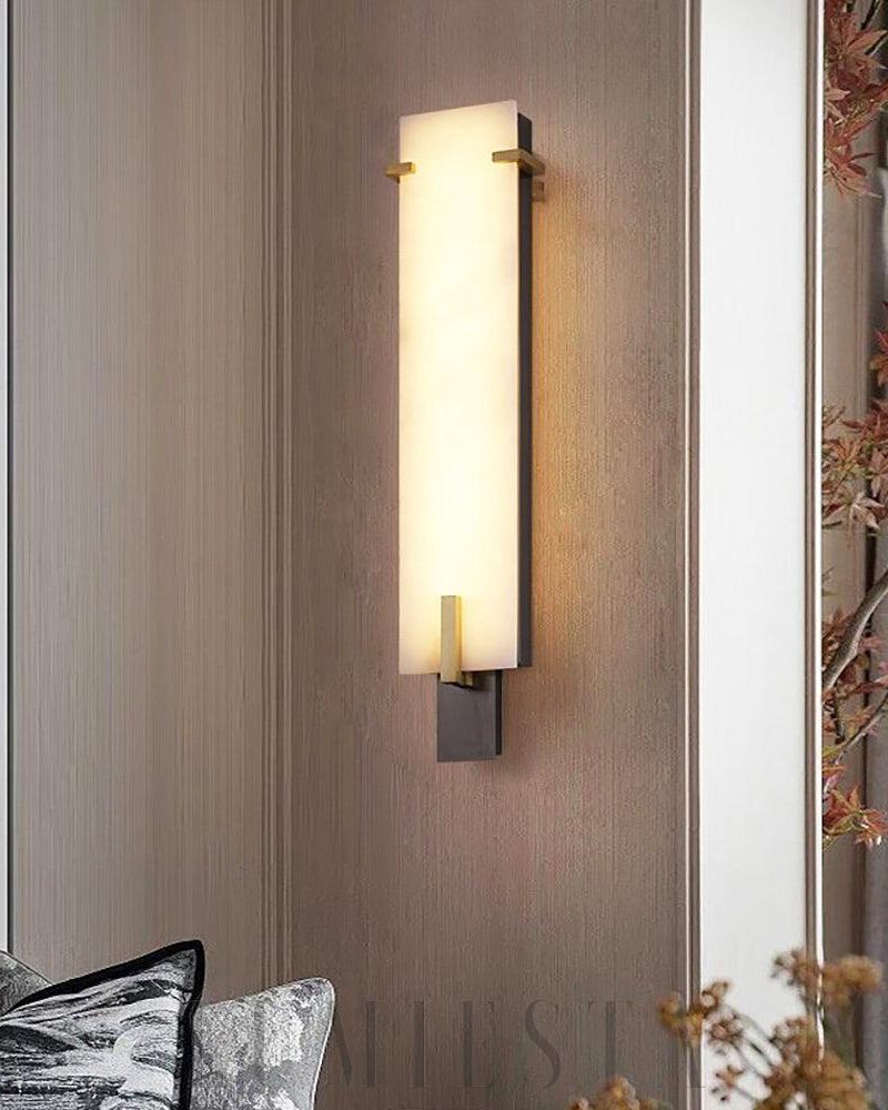 Lampa ścienna Alabaster Tiles w stylu nowoczesnym 54 66 86 cm