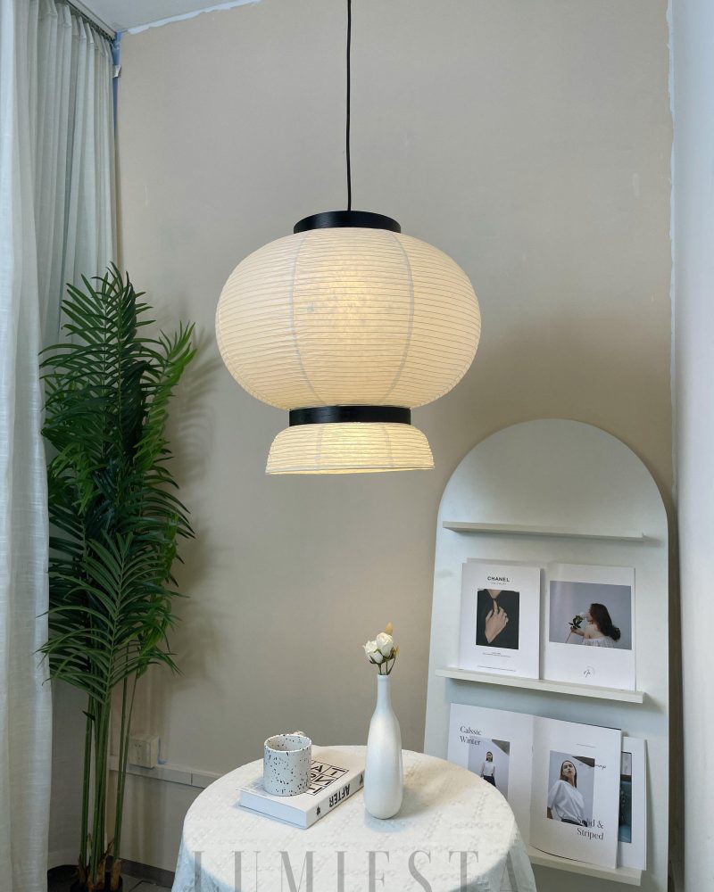 Lampa wisząca z papieru ryżowego w stylu nowoczesnym
