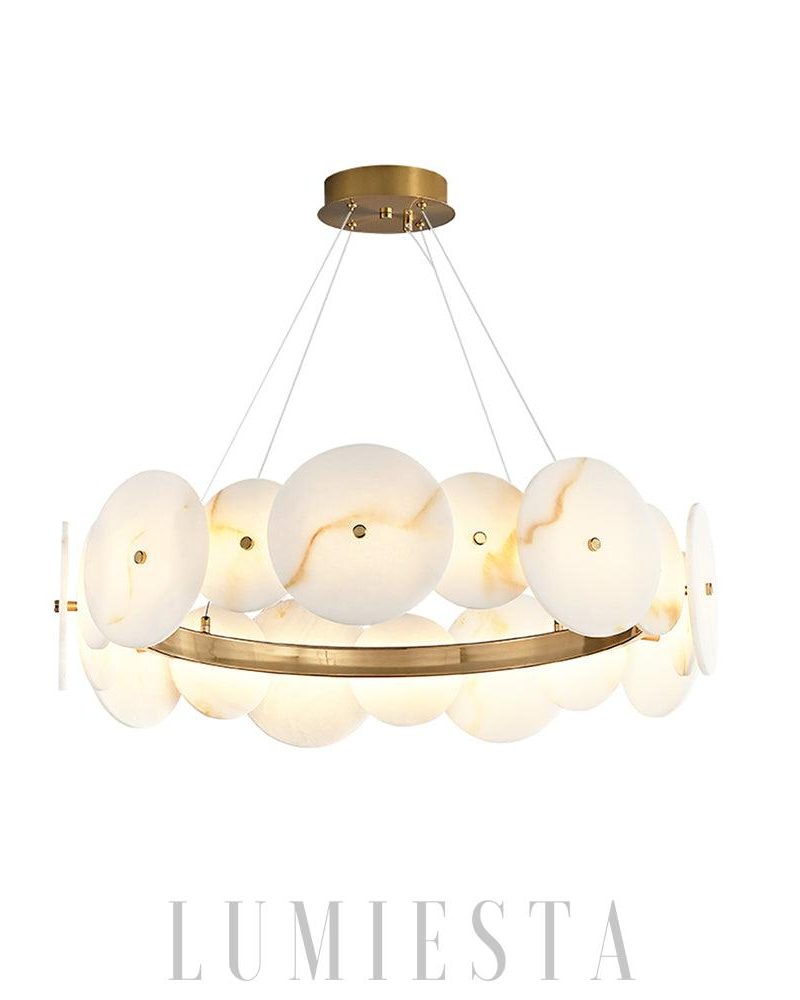 Alabastra - lampa wisząca okrągła w stylu nowoczesnym