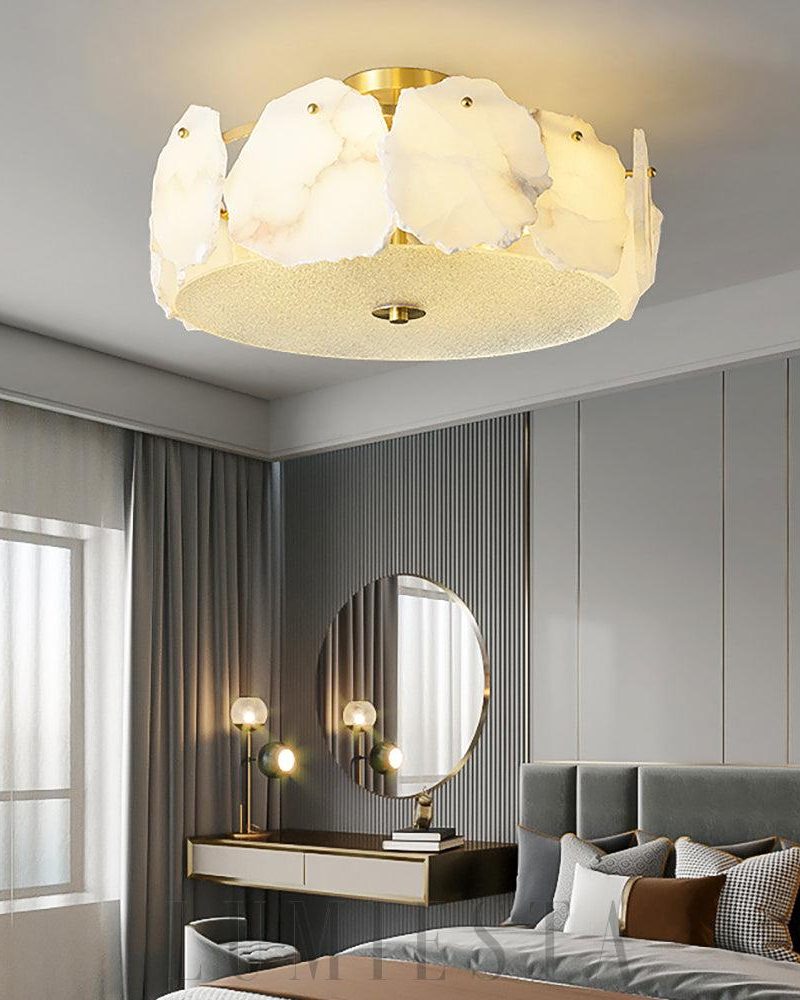 Lampa sufitowa Alabaster Artze Mosiądz w nowoczesnym stylu