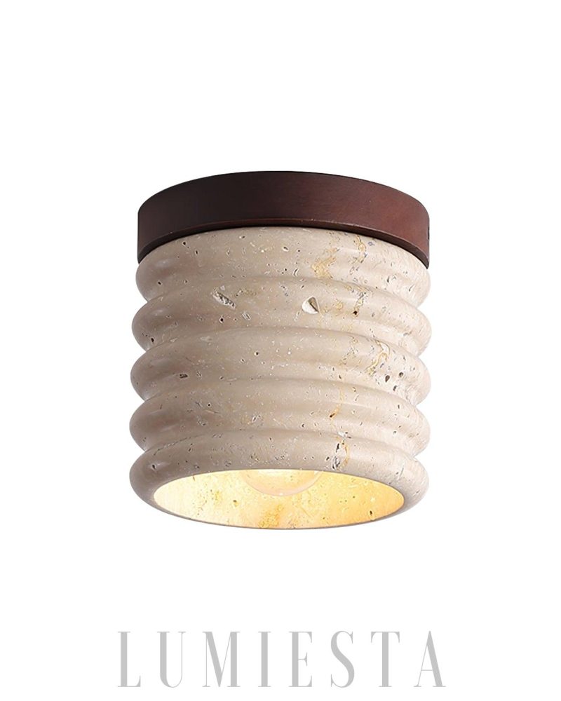 Lampka sufitowa Travertine Vaarnii w beżowym stylu 12cm