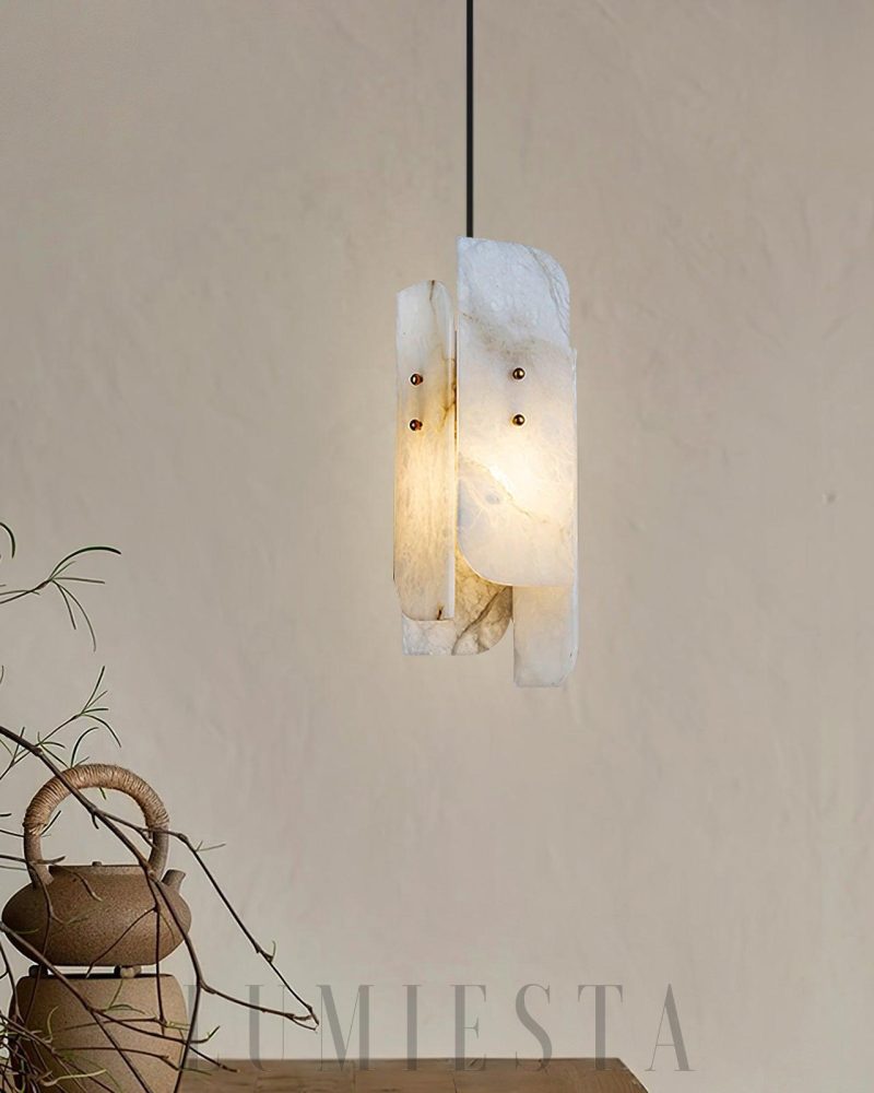 Lampa wisząca Megalith Alabaster mini biały 15cm 40cm