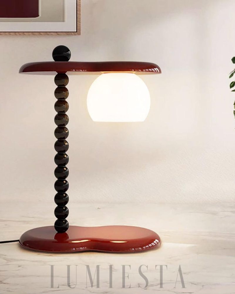 Lampa stołowa Everalda z podgrzewaczem świec w stylu nowoczesnym