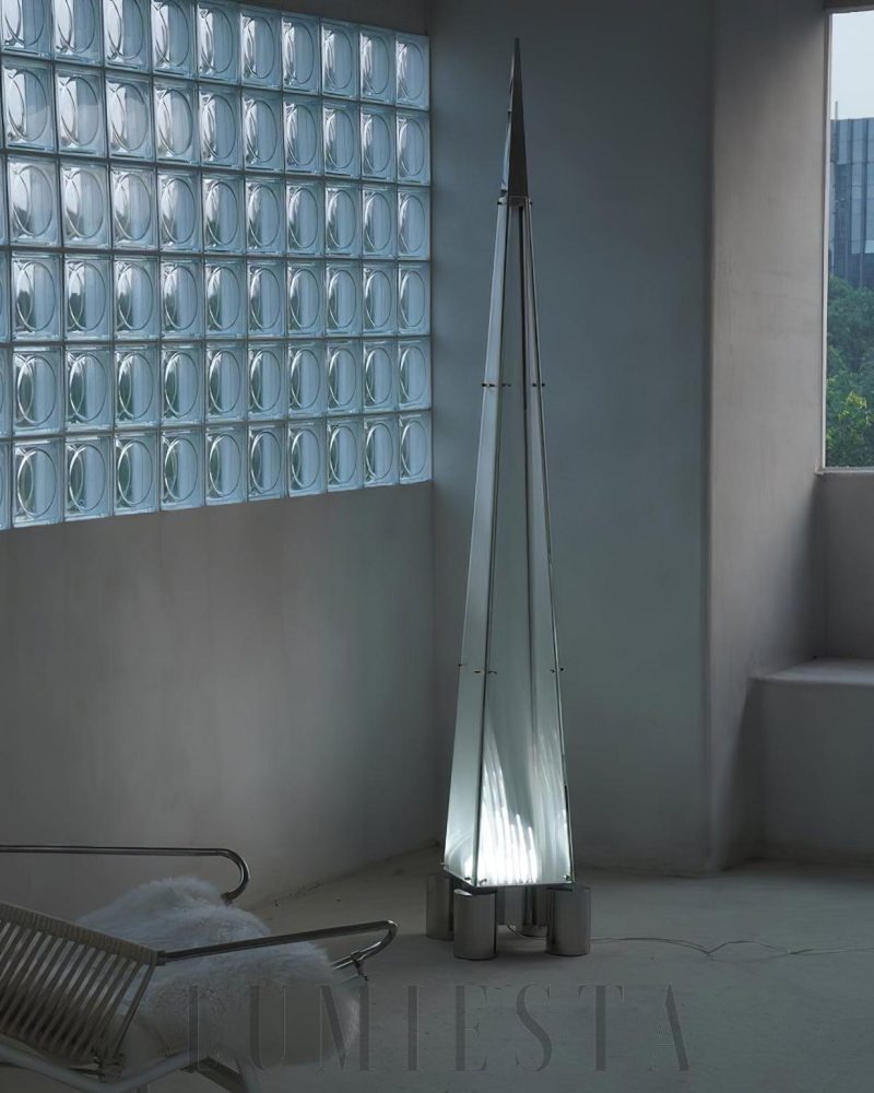Lampa Stojąca Fragment Stylowa z Przezroczystym Szkłem 32cm