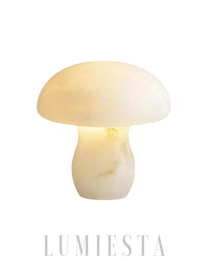Lampa stołowa Alabaster w nowoczesnym stylu grzyba 30cm