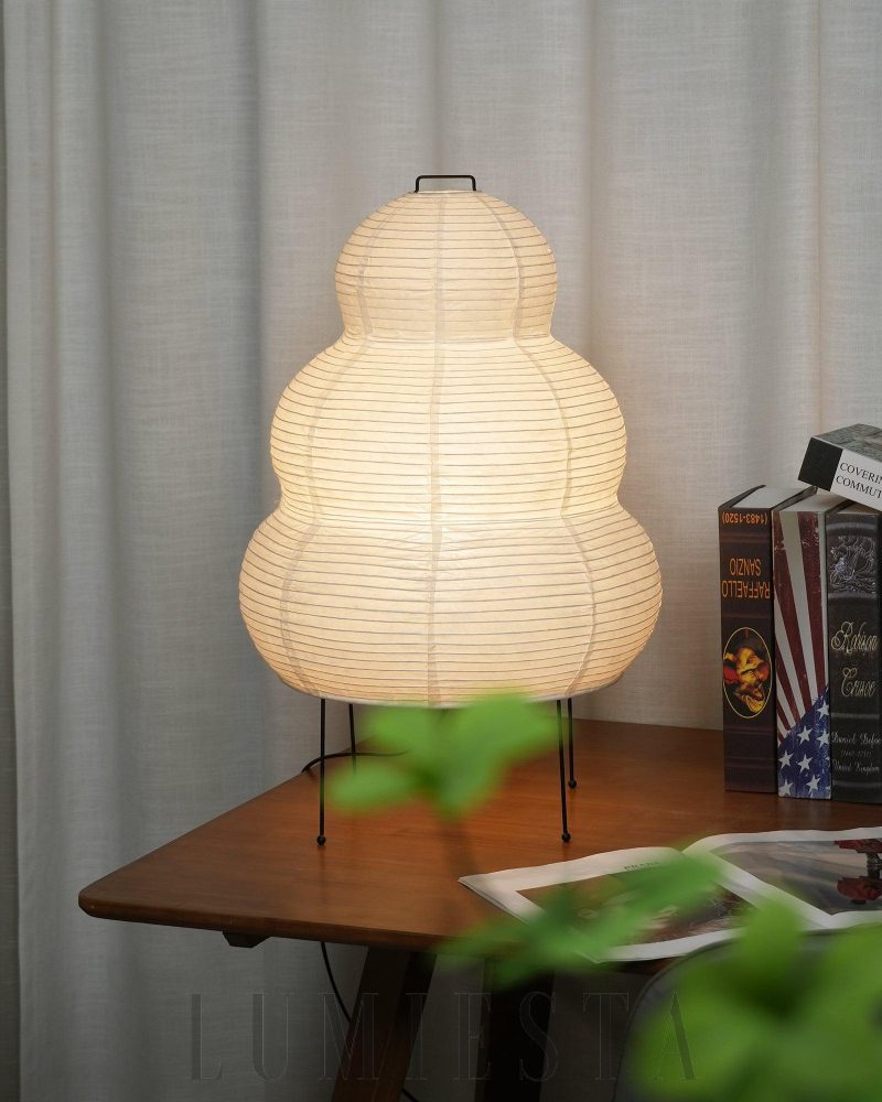 Lampa stołowa Akari 25N w stylu japońskim z papieru washi 40cm