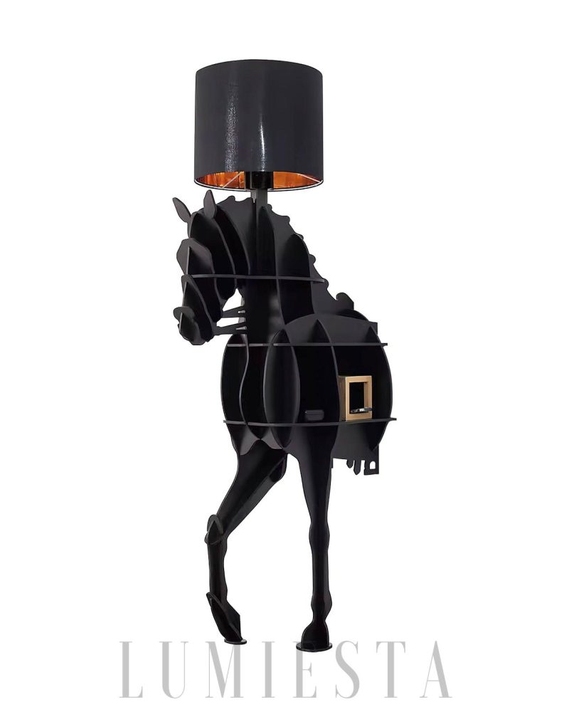 Lampka podłogowa Tete Horse w stylu nowoczesnym czarna czerwona