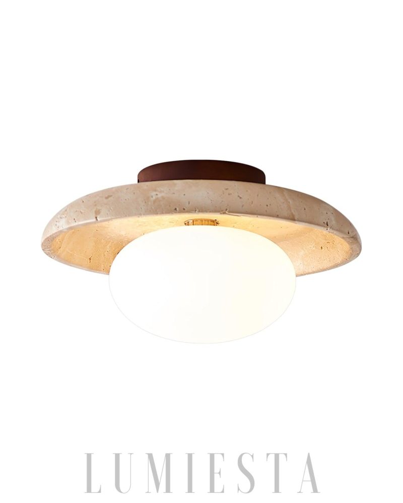 Lampa sufitowa Travertine Lunaro w beżowym kolorze 25cm