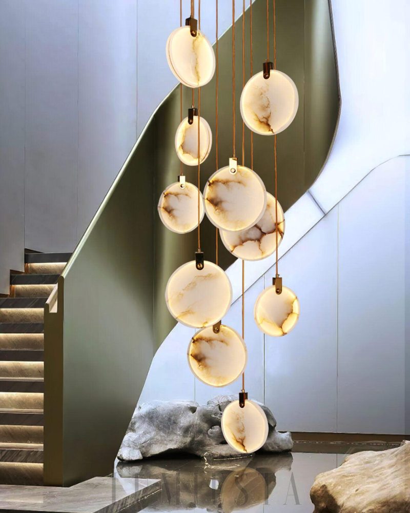 Harvest - lampa wisząca z alabastru w stylu nowoczesnym