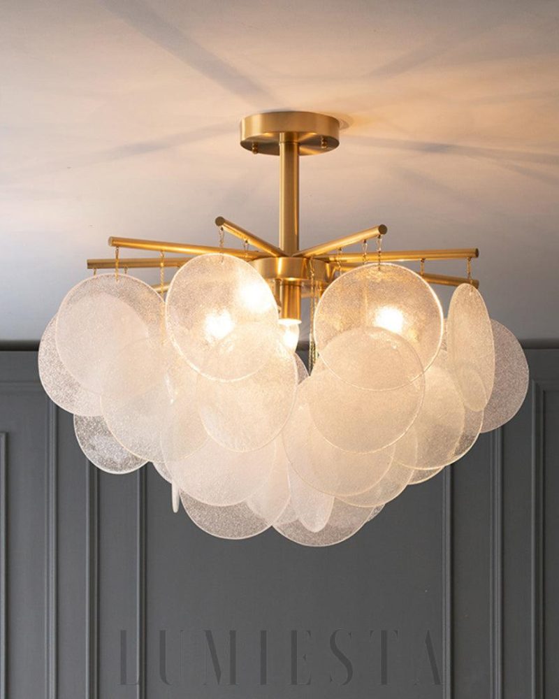 Lampa wisząca Nimbus w stylu luksusowym z mosiądzu i szkła
