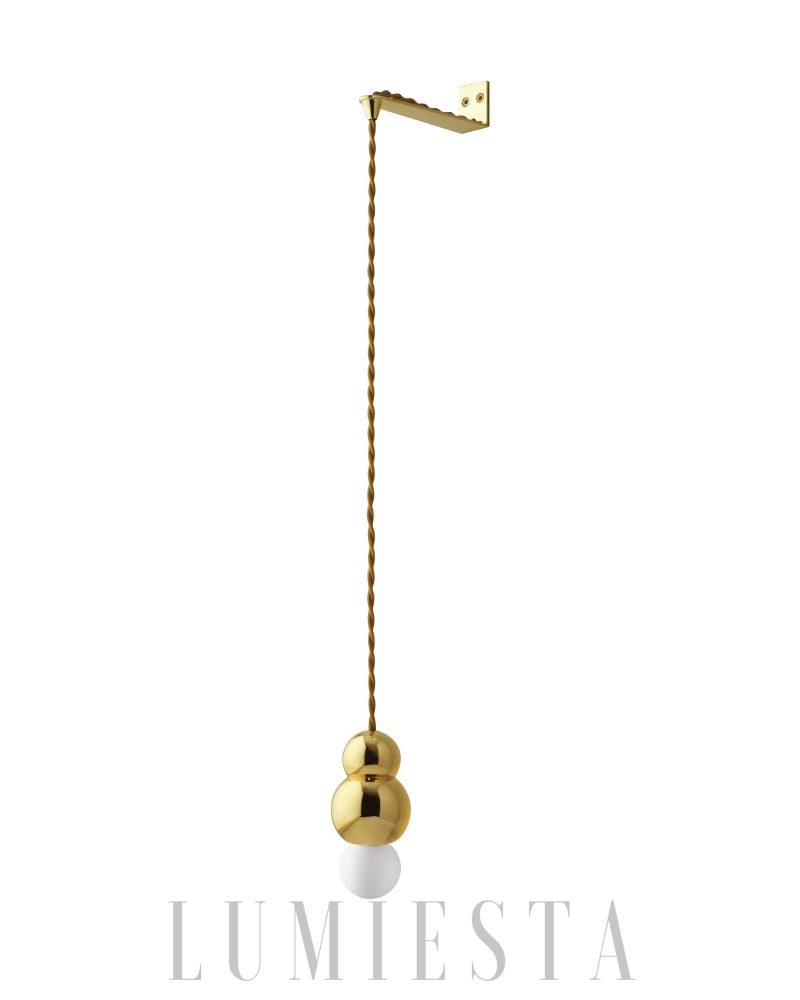 Lampa ścienna kulista w kolorze złotym lub chromowym 18cm