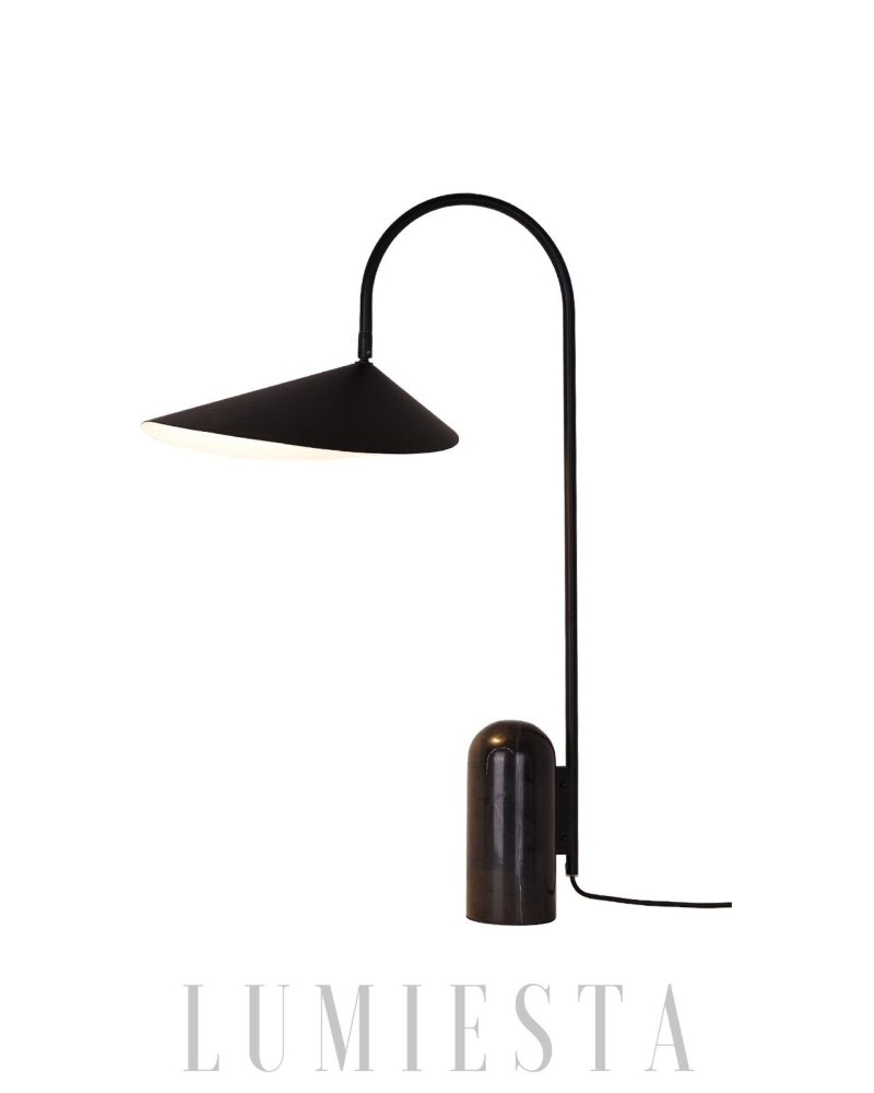 Lampa stołowa Arum Duckbill w stylu nowoczesnym czarna beżowa
