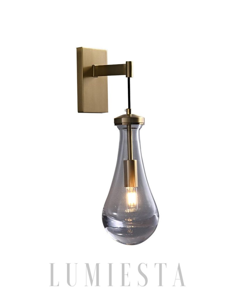Lampa ścienna Rachael Sconce w polerowanym mosiądzu 12cm x 45cm